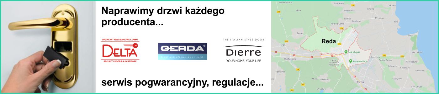 Naprawa zamka w drzwiach domów Reda
