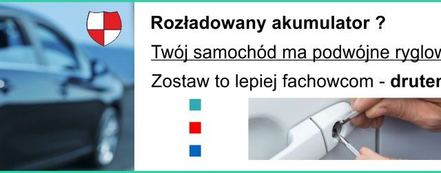 Jak otworzyć samochód, kiedy rozładuje się akumulator?